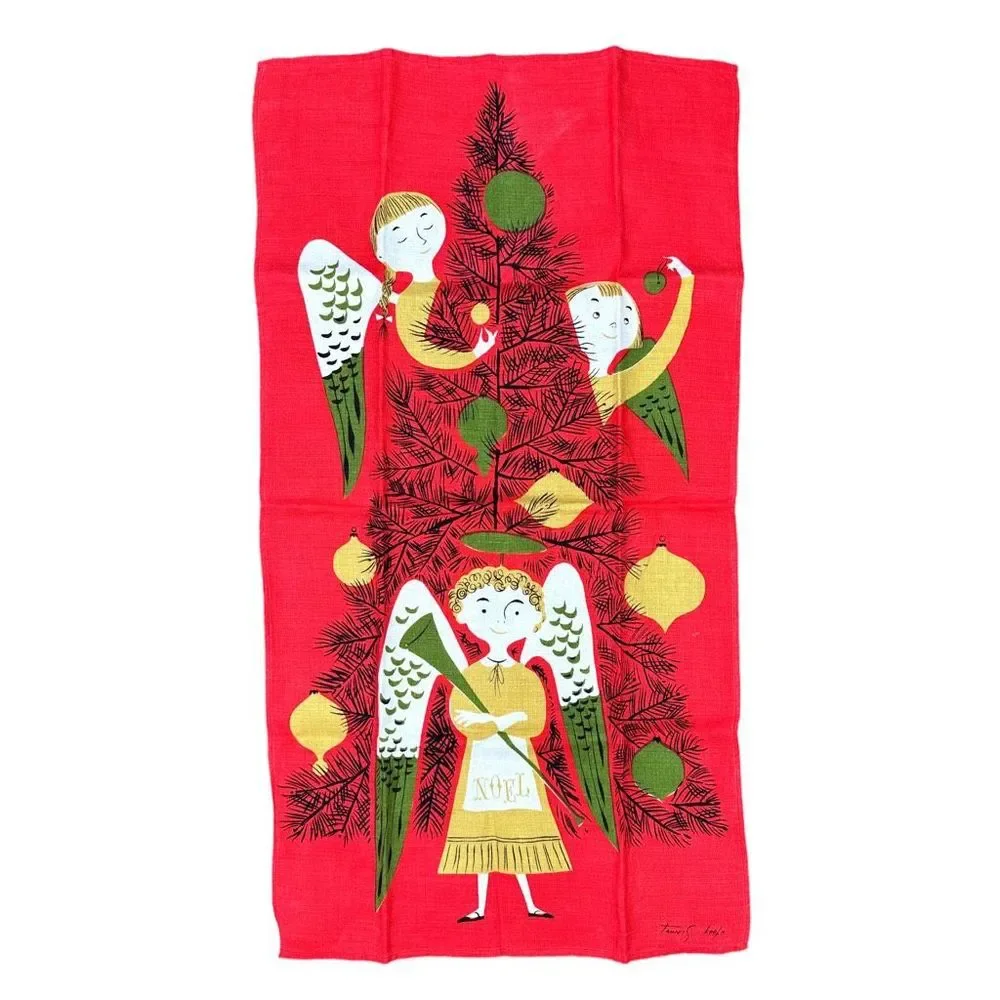 Fallani & Cohn Linen Tammis Keefe Holiday Decorative Dish / Tea Towel